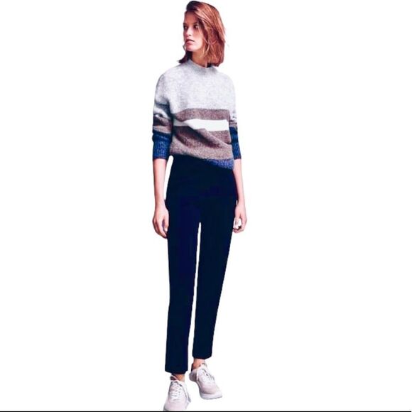 MASSIMO Dutti Navy Sweater Knit Elasticated Trousers Size XS - Picture 1 of 7